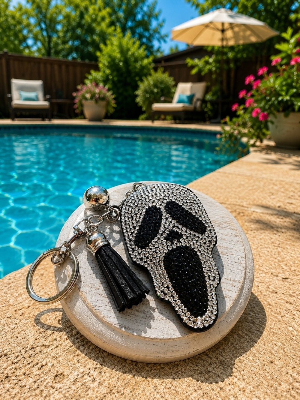 Ghost Face Bag/Key Charm